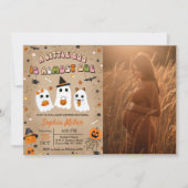 Halloween Schattige Ghost Baby shower Kaart (Voorkant)