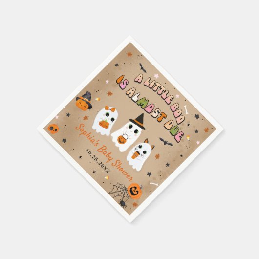 Halloween Schattige Ghost Baby shower Servet (Hoek)