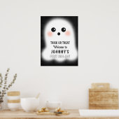Halloween Schattige Ghost Bewerkbaar Party Event S Poster (Keuken)