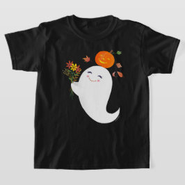 Halloween Schattige Ghost Black Kind T-shirt