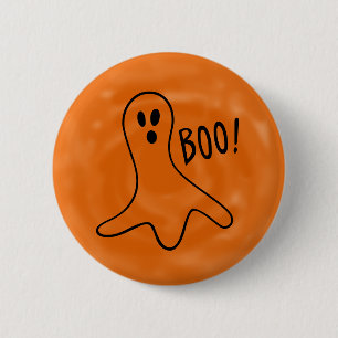 Halloween Schattige Ghost Booo Ronde Button 5,7 Cm