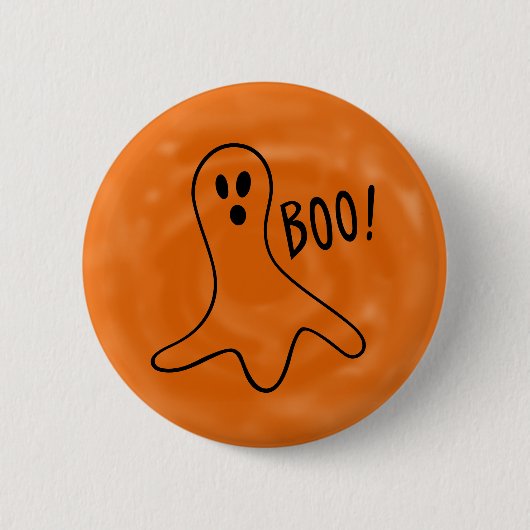 Halloween Schattige Ghost Booo Ronde Button 5,7 Cm (Voorkant)