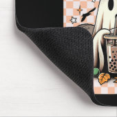 Halloween Schattige Ghost Drink Koffiepompoen Chec Muismat (Hoek)