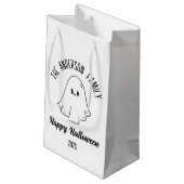 Halloween Schattige Ghost Gepersonaliseerde Naam J Klein Cadeauzakje (Achterkant Gekanteld)