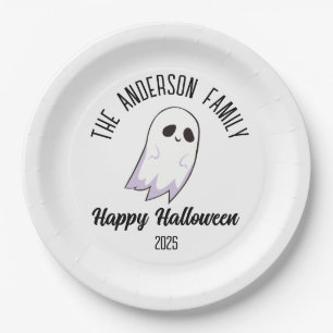 Halloween Schattige Ghost Gepersonaliseerde Naam J Papieren Bordje