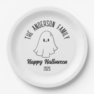 Halloween Schattige Ghost Gepersonaliseerde Naam J Papieren Bordje