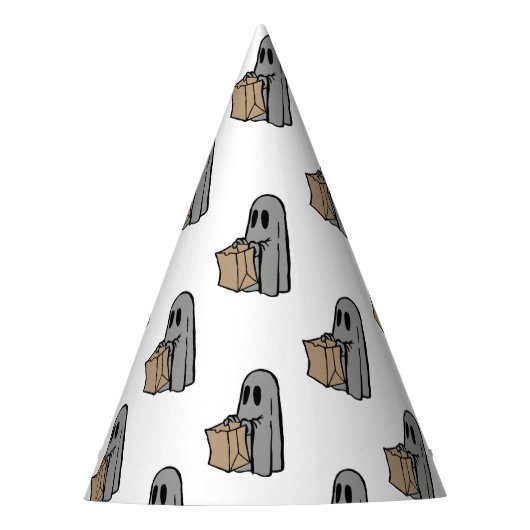 Halloween, Schattige Ghost Grey, Trick or treat, B Feesthoedjes (Voorkant)