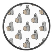 Halloween, Schattige Ghost Grey, Trick or treat, B Hockey Puck (Voorkant)