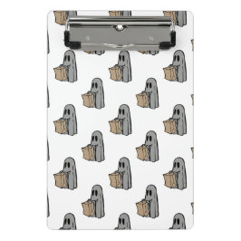 Halloween, Schattige Ghost Grey, Trick or treat, B Mini Klembord