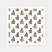 Halloween, Schattige Ghost Grey, Trick or treat, B Servet (Voorkant)