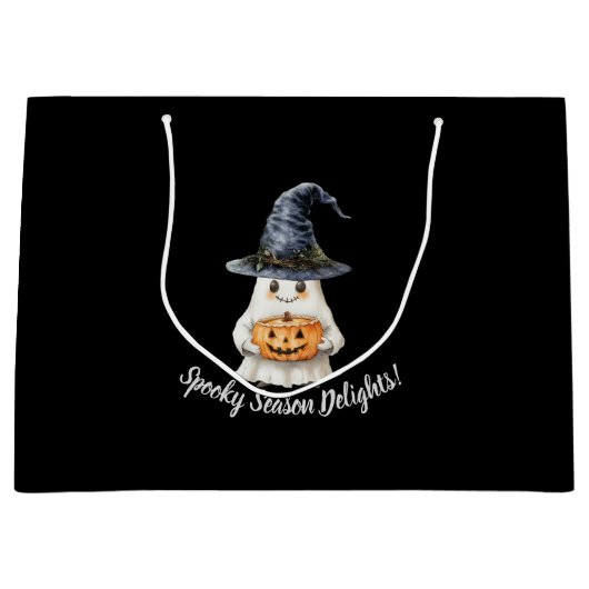 Halloween Schattige Ghost Grote Cadeautas (Voorkant)