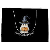 Halloween Schattige Ghost Grote Cadeautas (Achterkant)