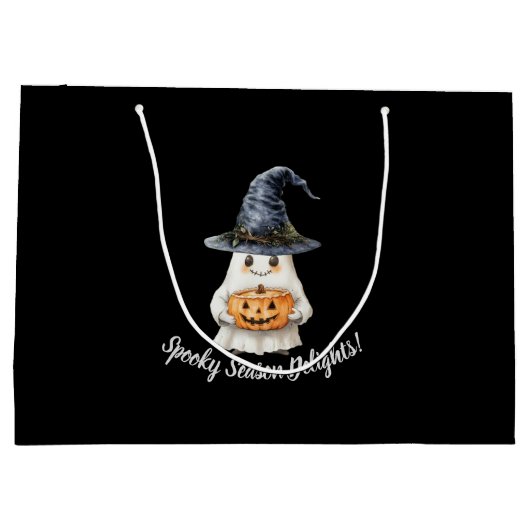 Halloween Schattige Ghost Grote Cadeautas (Achterkant)