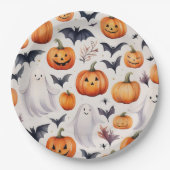 Halloween Schattige Ghost Pumpkin Party Bord (Voorkant)