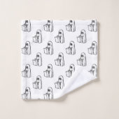 Halloween, Schattige Ghost White, Trick or treat, Bad Handdoek (Wasdoekje)