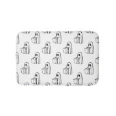 Halloween, Schattige Ghost White, Trick or treat,  Badmat (Voorkant)