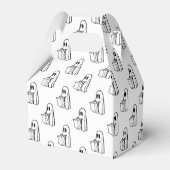 Halloween, Schattige Ghost White, Trick or treat,  Bedankdoosjes (Achterkant)