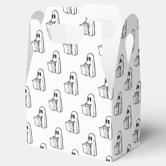 Halloween, Schattige Ghost White, Trick or treat,  Bedankdoosjes (Geopend)