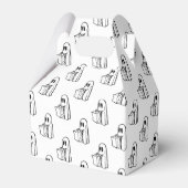 Halloween, Schattige Ghost White, Trick or treat,  Bedankdoosjes (Voorkant Zijde)