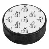Halloween, Schattige Ghost White, Trick or treat,  Hockey Puck (3/4)