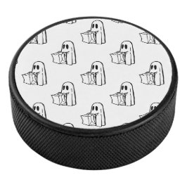 Halloween, Schattige Ghost White, Trick or treat,  Hockey Puck