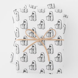 Halloween, Schattige Ghost White, Trick or treat,  Inpakpapier Vel