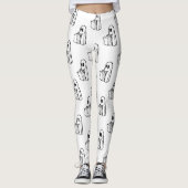 Halloween, Schattige Ghost White, Trick or treat,  Leggings (Voorkant)