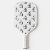 Halloween, Schattige Ghost White, Trick or treat,  Pickleball Paddle (Voorkant)