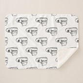 Halloween, Schattige Ghost White, Trick or treat,  Sherpa Deken (Voorkant (horizontaal))