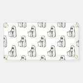 Halloween, Schattige Ghost White, Trick or treat,  Spandoek (Horizontaal)