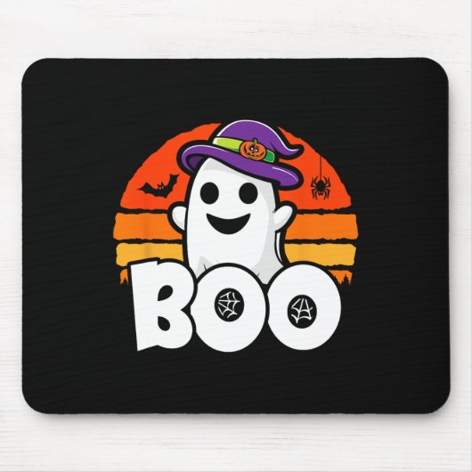 Halloween - Schattige Ghost Witch - Boo - Funny Ha Muismat (Voorkant)