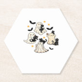 Halloween Schattige Ghosts Bats Black Cats Oversiz Kartonnen Onderzetters (Voorkant)