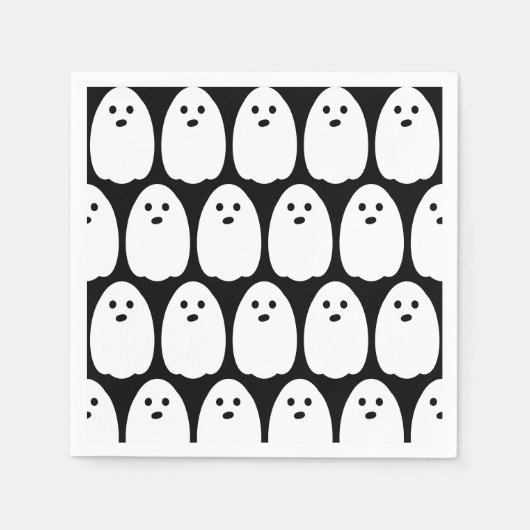 Halloween Schattige Ghosts Party Servet (Voorkant)
