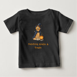 Halloween Schattige Gouden Retriever Tovenaar Spre
