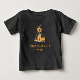 Halloween Schattige Gouden Retriever Tovenaar Spre