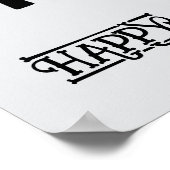 Halloween Schattige Grappig Whimsical Toil & Troub Poster (Hoek)