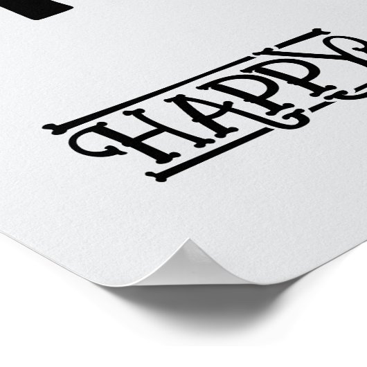 Halloween Schattige Grappig Whimsical Toil & Troub Poster (Hoek)