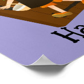 Halloween Schattige Grappig Whimsical Witch Girl P Poster (Hoek)