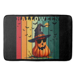 Halloween schattige grappige pompoen vintage herfs badmat