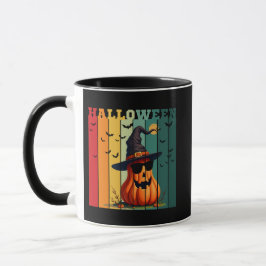 Halloween schattige grappige pompoen vintage herfs mok