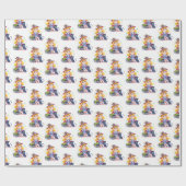 Halloween schattige heks en kat cadeaupapier (Vlak)