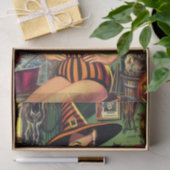 Halloween Schattige Heks Pinup Tissuepapier (Geschenk)
