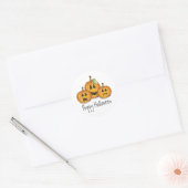 Halloween Schattige Jack O'Lanterns Whimsisch Ronde Sticker (Envelop)