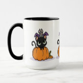 Halloween schattige kat mok (Links)