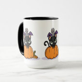 Halloween schattige kat mok (Voorkant links)