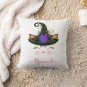 Halloween Schattige Monogram Kat Witch Kussen (Deken)