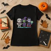 Halloween Schattige Mummy, Witch & Vampire T-shirt