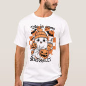 Halloween Schattige Pumpkin Ghost Herfst Festival T-shirt (Voorkant)