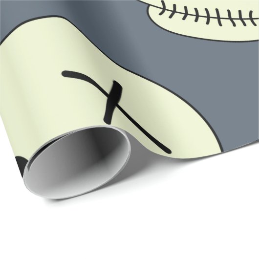 Halloween schattige schedel met boe kinderloze naa cadeaupapier (Rol Hoek)