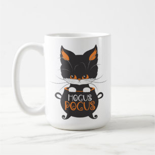 HALLOWEEN SCHATTIGE SINAASAPPEL & ZWARTE KAT IN CA KOFFIEMOK